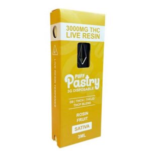 puff pastry thc live resin blend vaporizer 3000mg