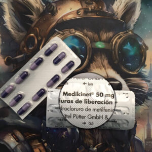MEDIKINET 50MG Modified Release. 1 piece = 30 pills. METHYLPHENIDATE HYDROCHLORIDE. (Ritalin)
